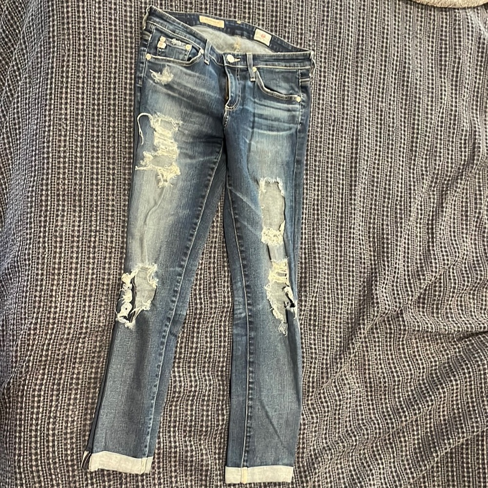Distressed jeans